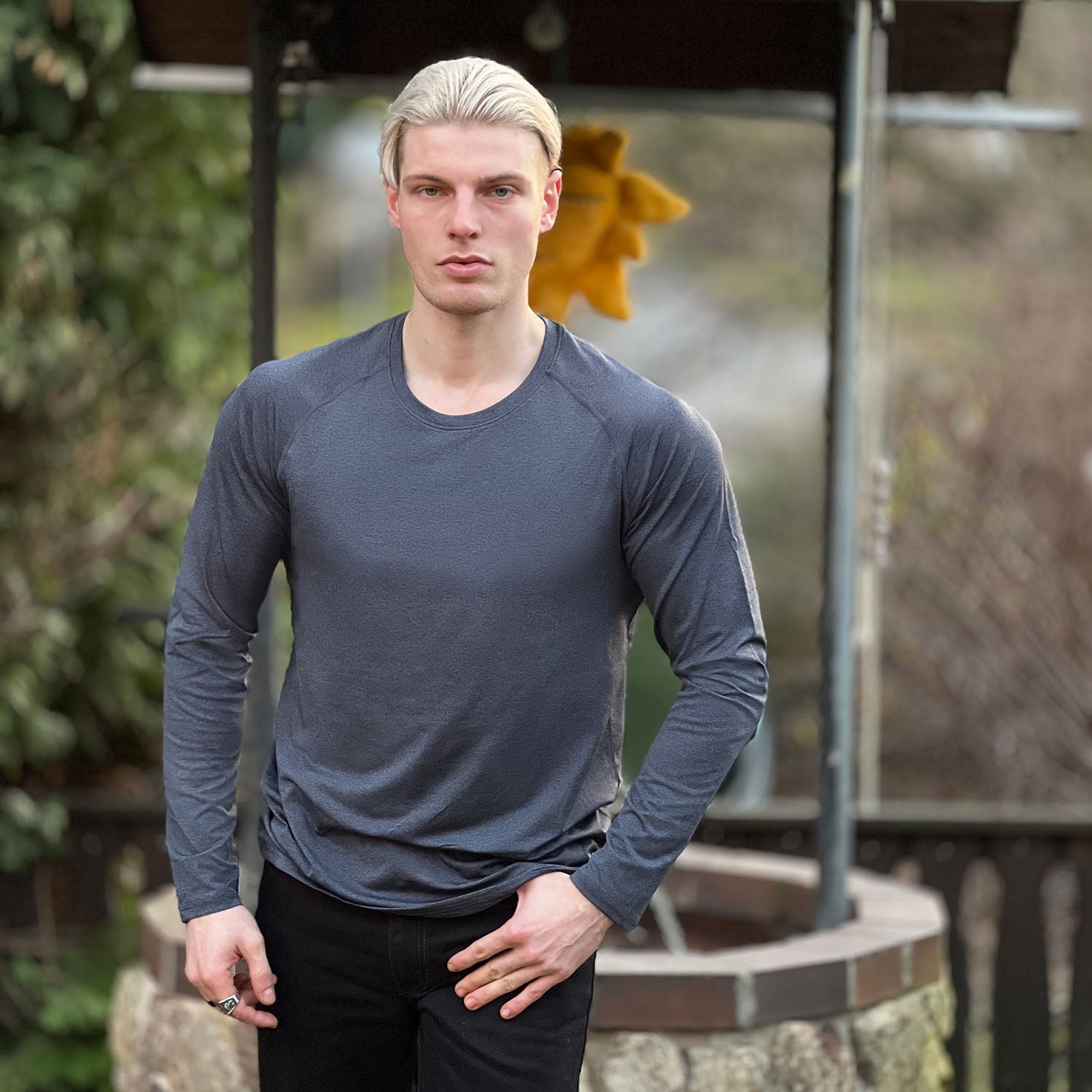 Active Wear | Men's Quick-Dry Long Sleeve T-Shirt with UPF 80+ Protection | Moisture-Wicking Fabric for Outdoor Activities 1