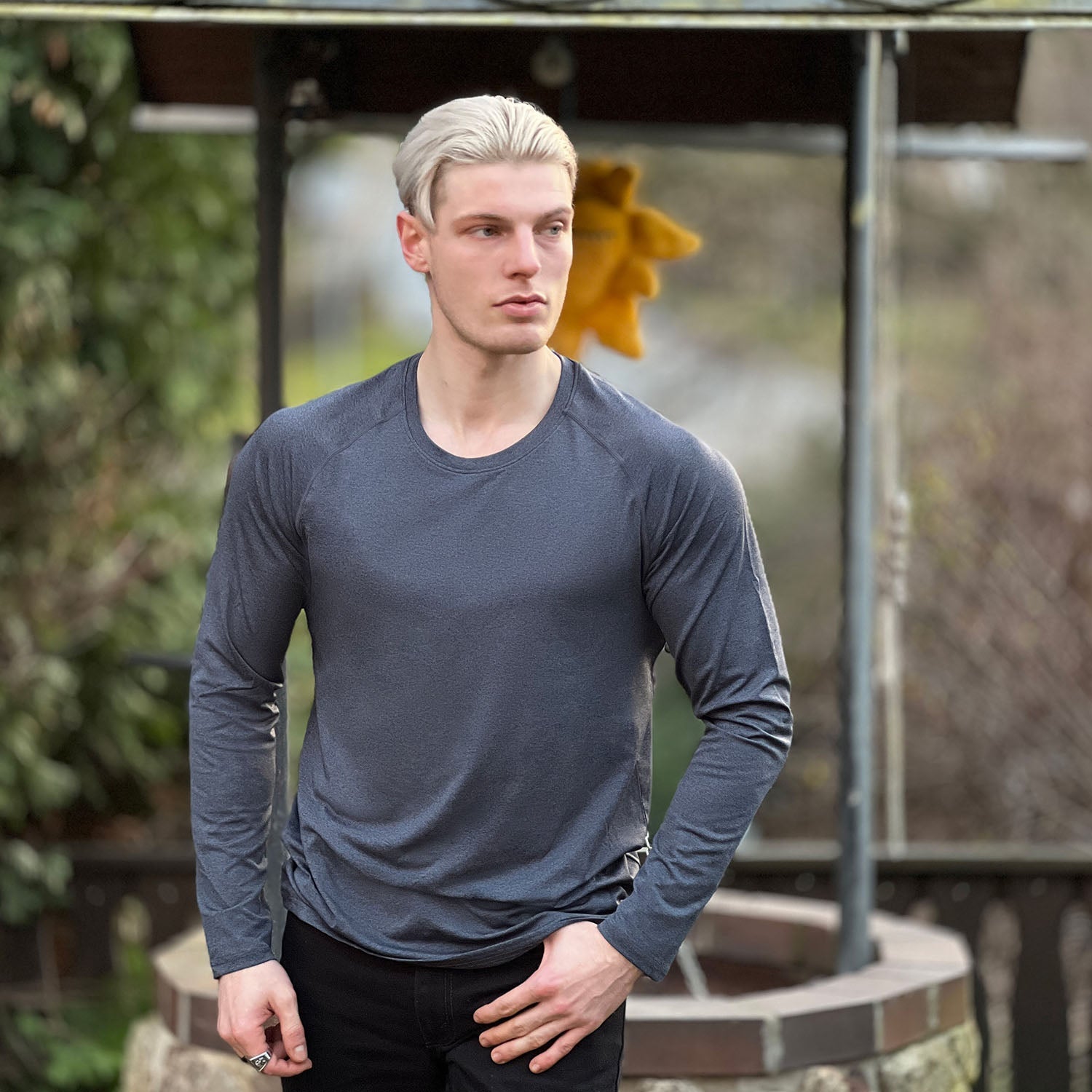 Active Wear | Men's Quick-Dry Long Sleeve T-Shirt with UPF 80+ Protection | Moisture-Wicking Fabric for Outdoor Activities 3