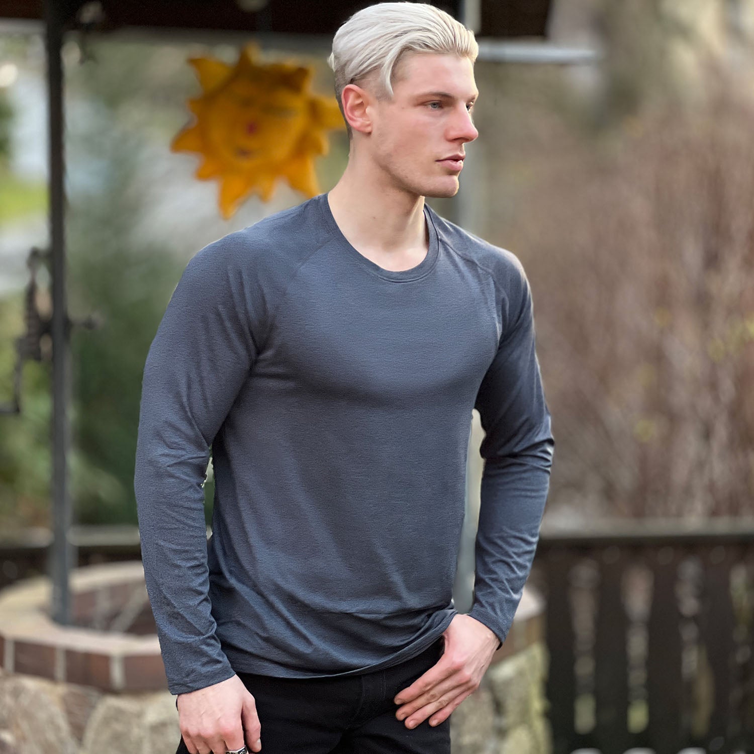 Active Wear | Men's Quick-Dry Long Sleeve T-Shirt with UPF 80+ Protection | Moisture-Wicking Fabric for Outdoor Activities 4