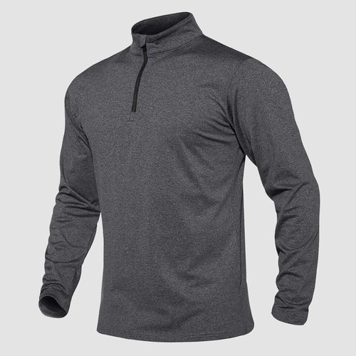 Activewear Essentials | Men's Long Sleeve Athletic Shirt with Breathable Fleece | Versatile 1/4 Zip Design for All-Season Comfort 0