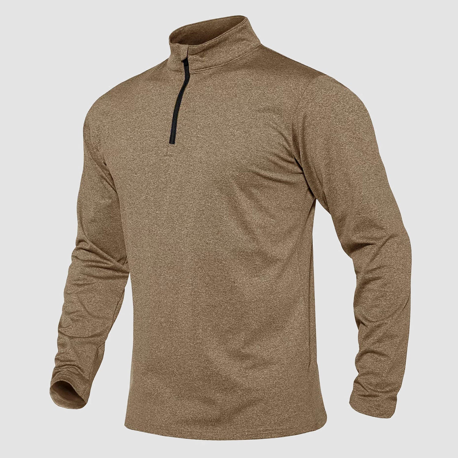 Activewear Essentials | Men's Long Sleeve Athletic Shirt with Breathable Fleece | Versatile 1/4 Zip Design for All-Season Comfort 13