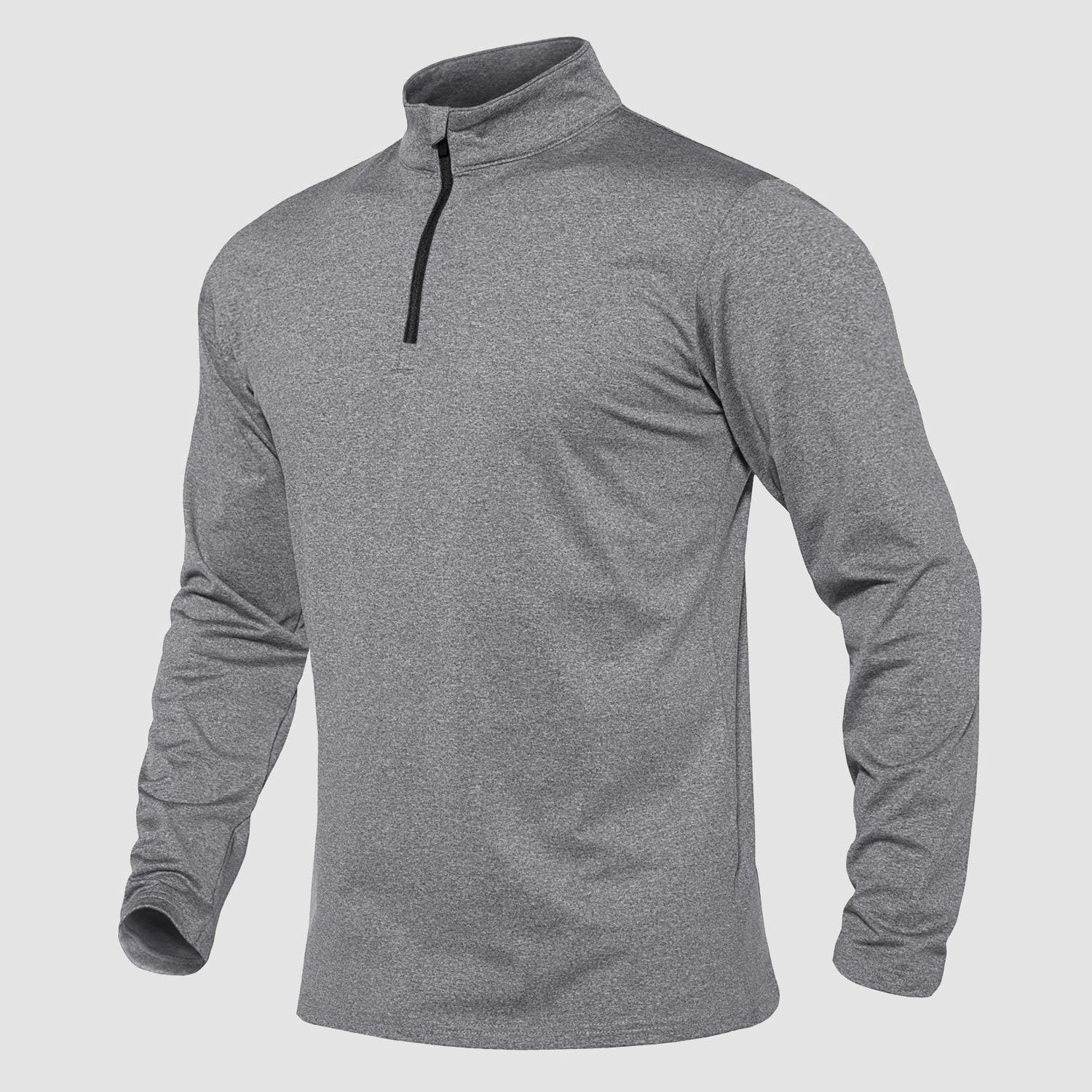 Activewear Essentials | Men's Long Sleeve Athletic Shirt with Breathable Fleece | Versatile 1/4 Zip Design for All-Season Comfort 14