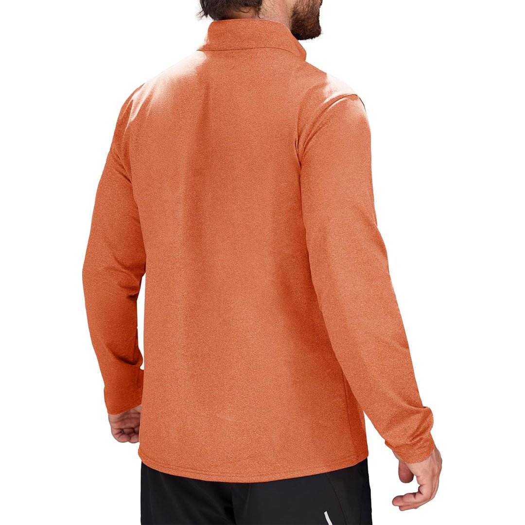 Activewear Essentials | Men's Long Sleeve Athletic Shirt with Breathable Fleece | Versatile 1/4 Zip Design for All-Season Comfort 5