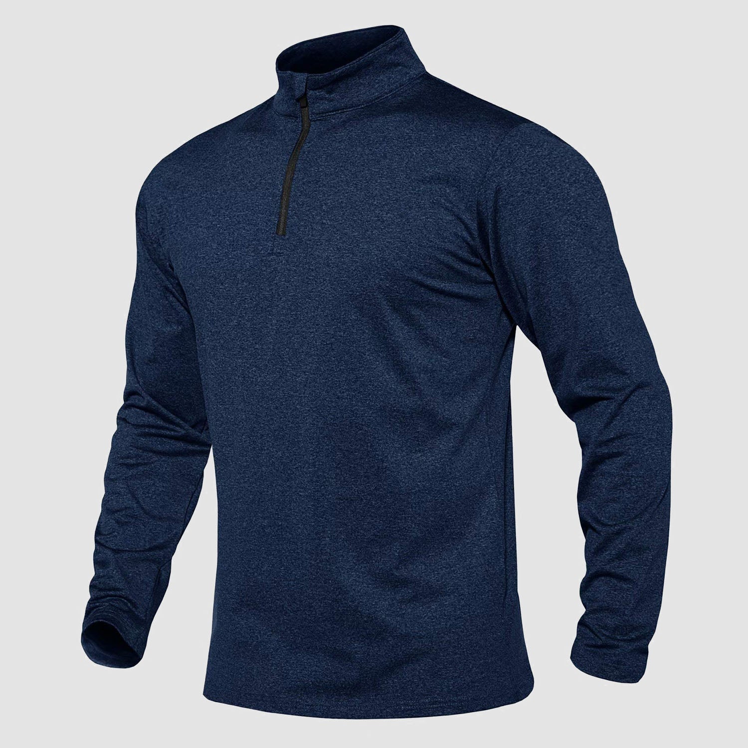 Activewear Essentials | Men's Long Sleeve Athletic Shirt with Breathable Fleece | Versatile 1/4 Zip Design for All-Season Comfort 6