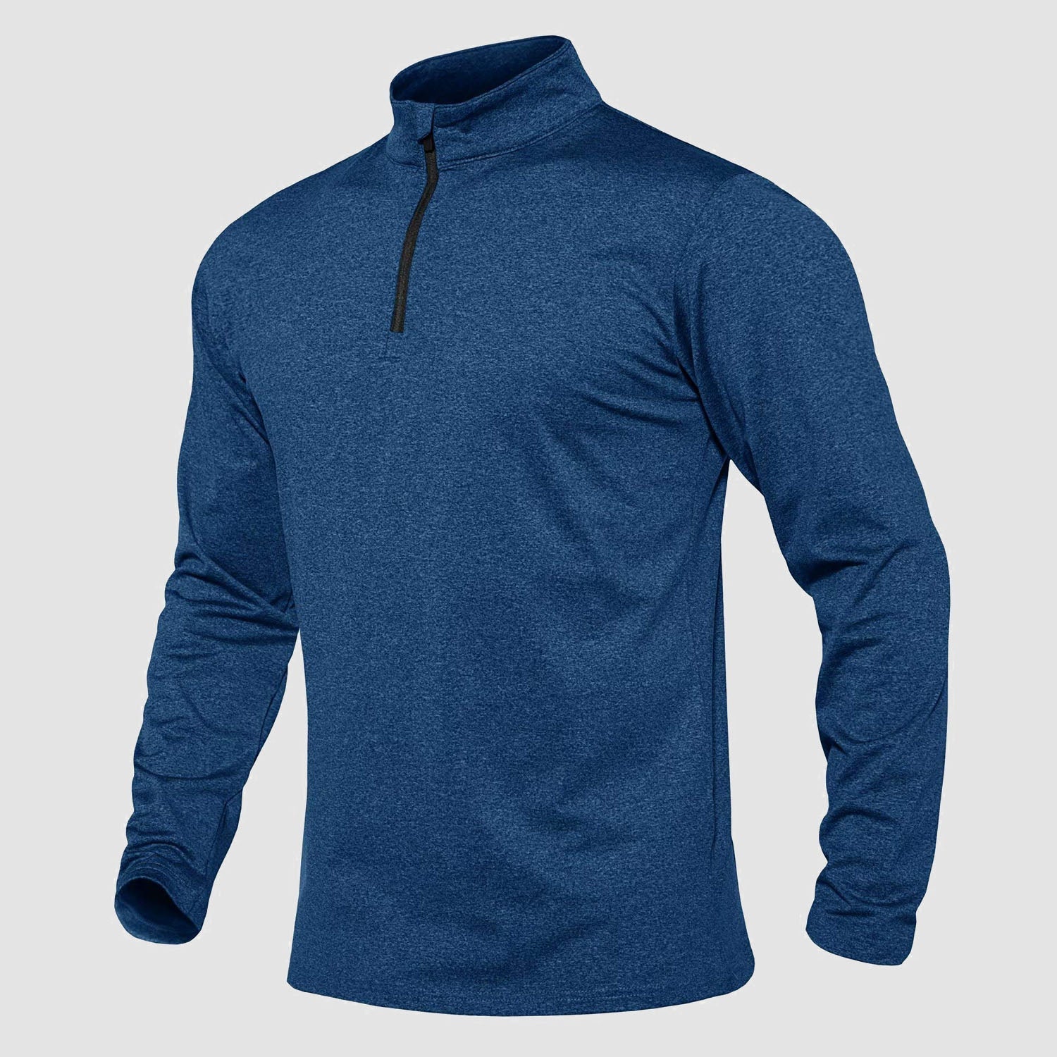 Activewear Essentials | Men's Long Sleeve Athletic Shirt with Breathable Fleece | Versatile 1/4 Zip Design for All-Season Comfort 9