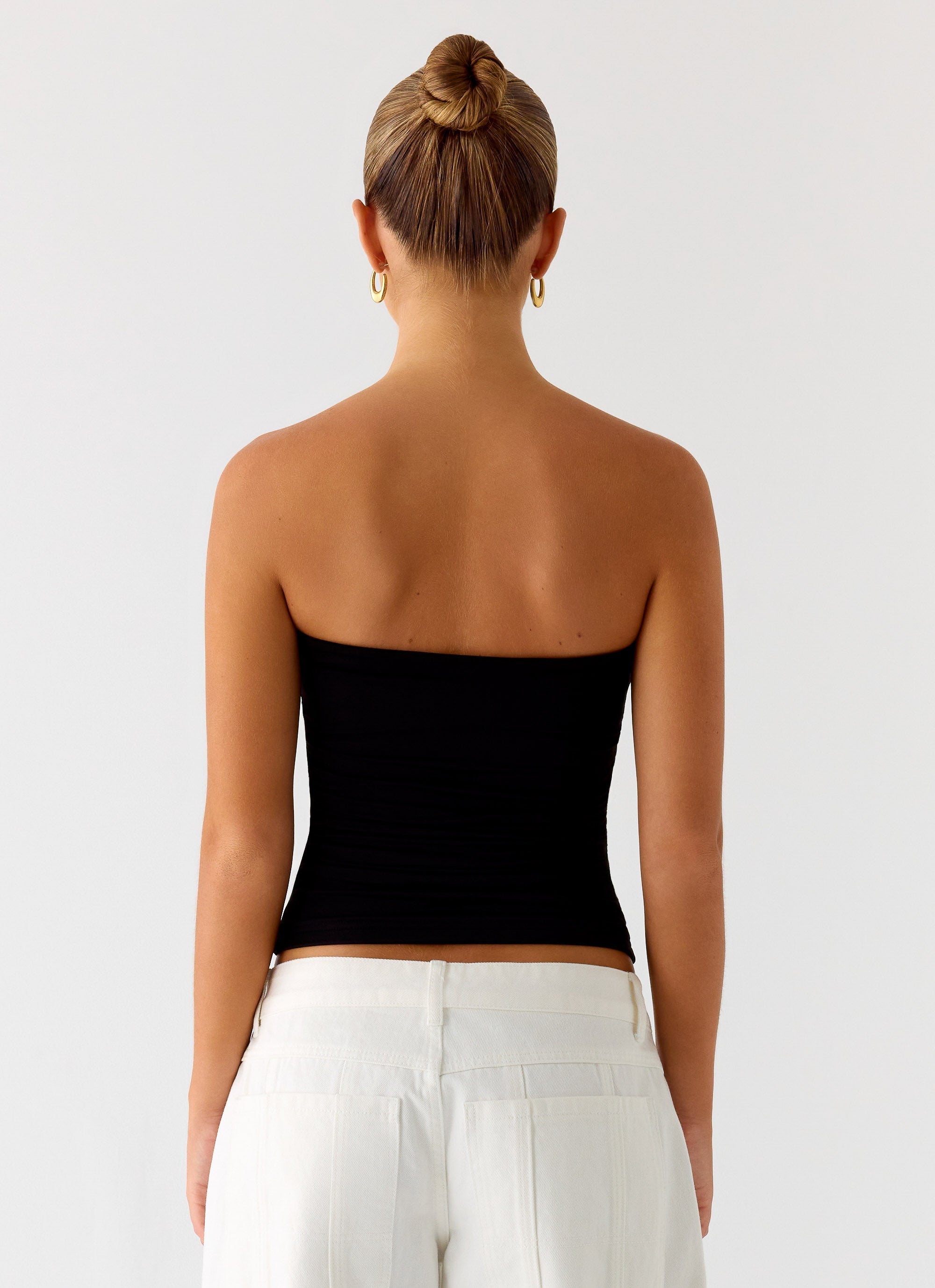 Adrienna | Women's Tube Top with Ruched Sides | Flattering Fit for Going Out 3