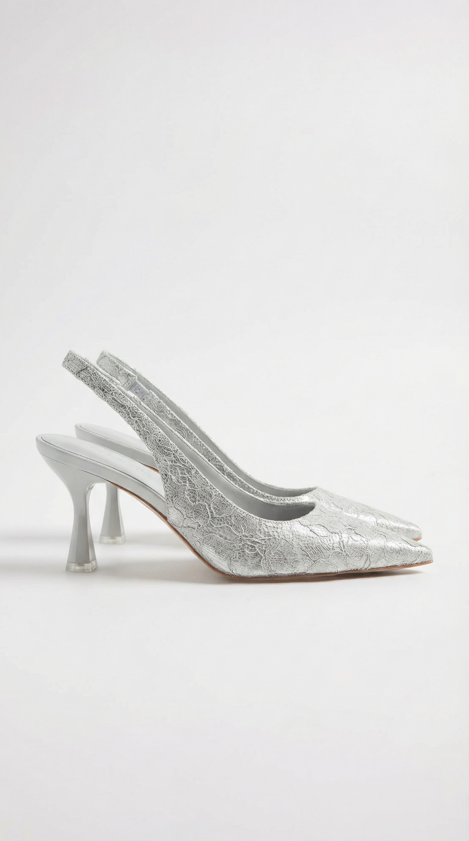 Elegant Lace Heeled Sandals with Adjustable Slingback Strap | Wedding Shoes for Bride 3