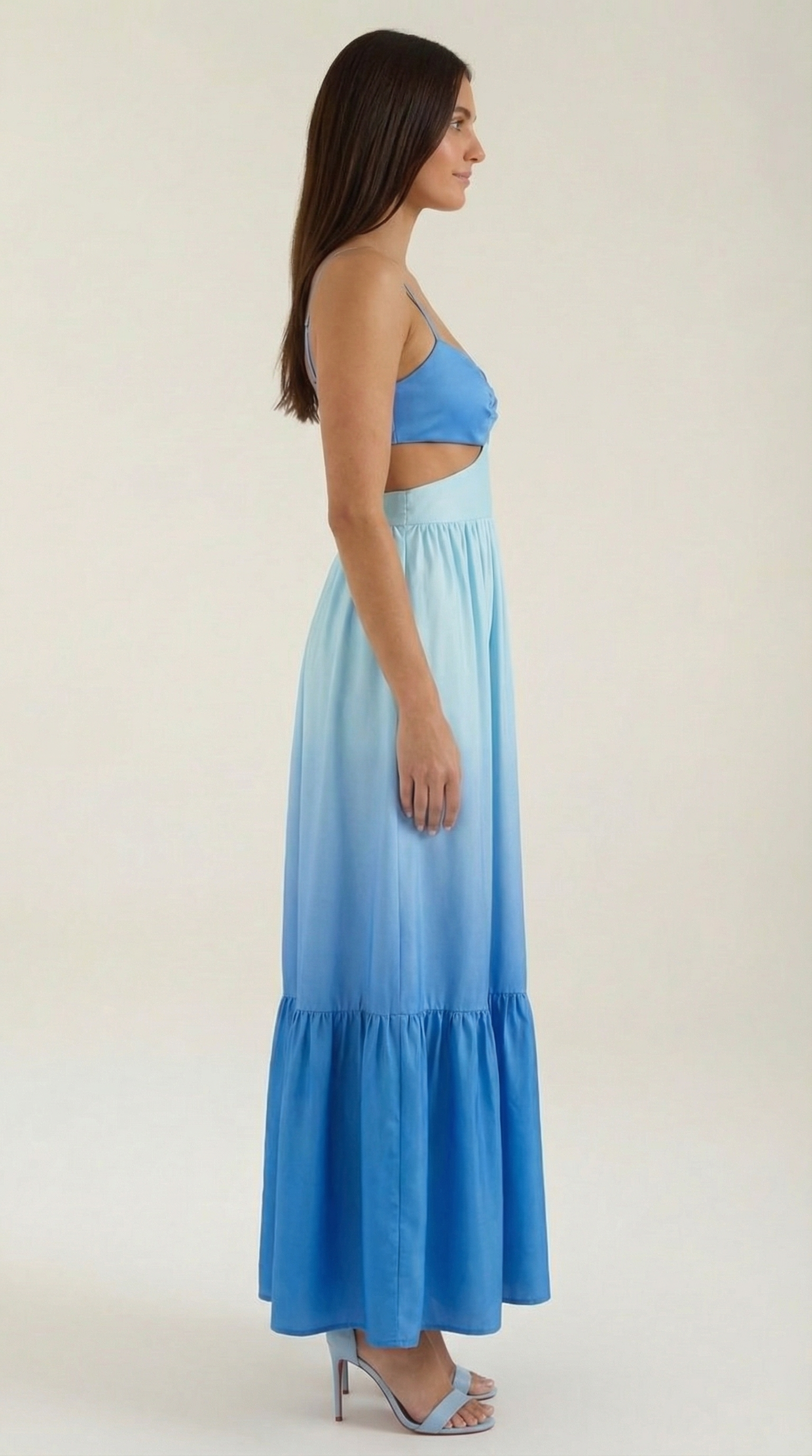 Elegant Maxi Dresses for Women | Ombré Design with Cut-Out Bodice | Flowy Style for Effortless Elegance 1