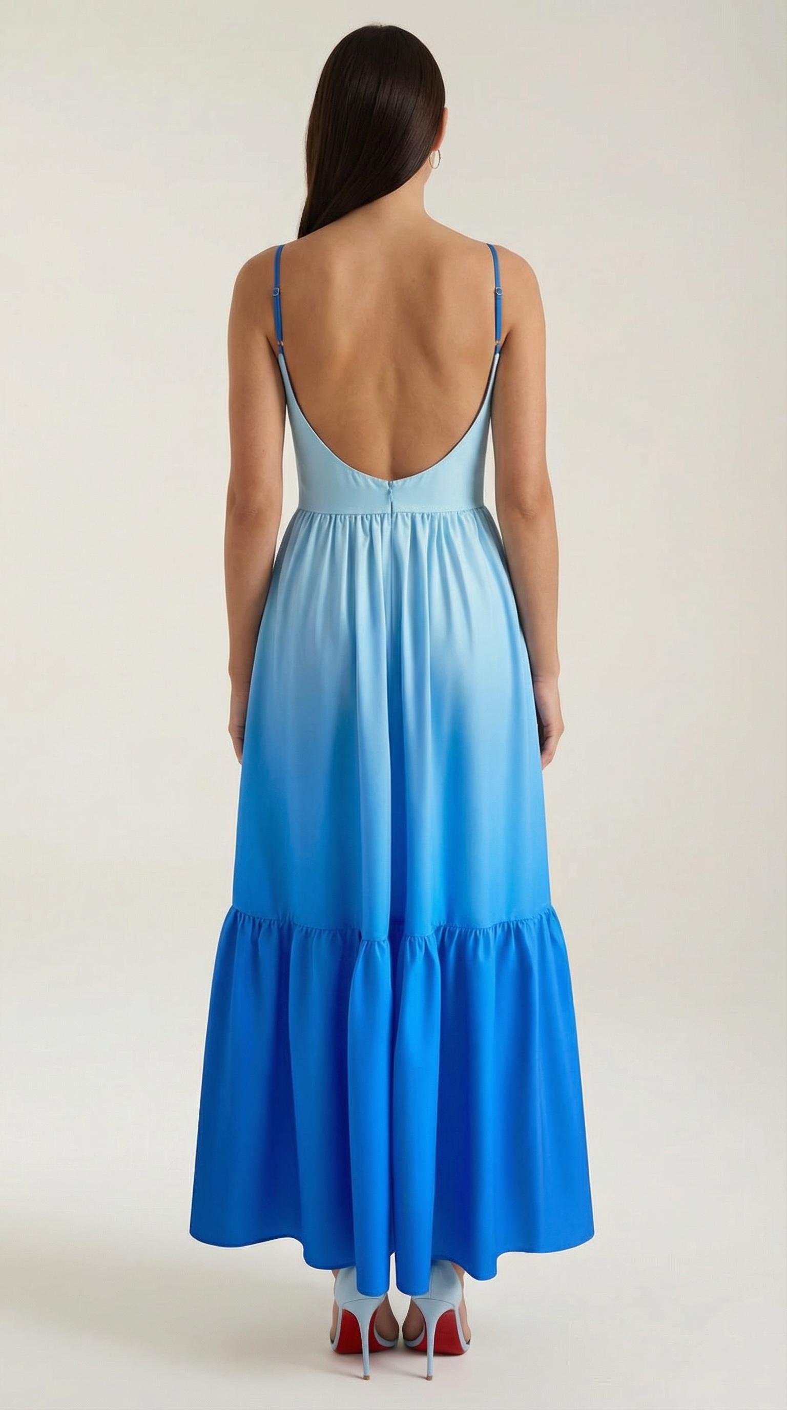 Elegant Maxi Dresses for Women | Ombré Design with Cut-Out Bodice | Flowy Style for Effortless Elegance 3