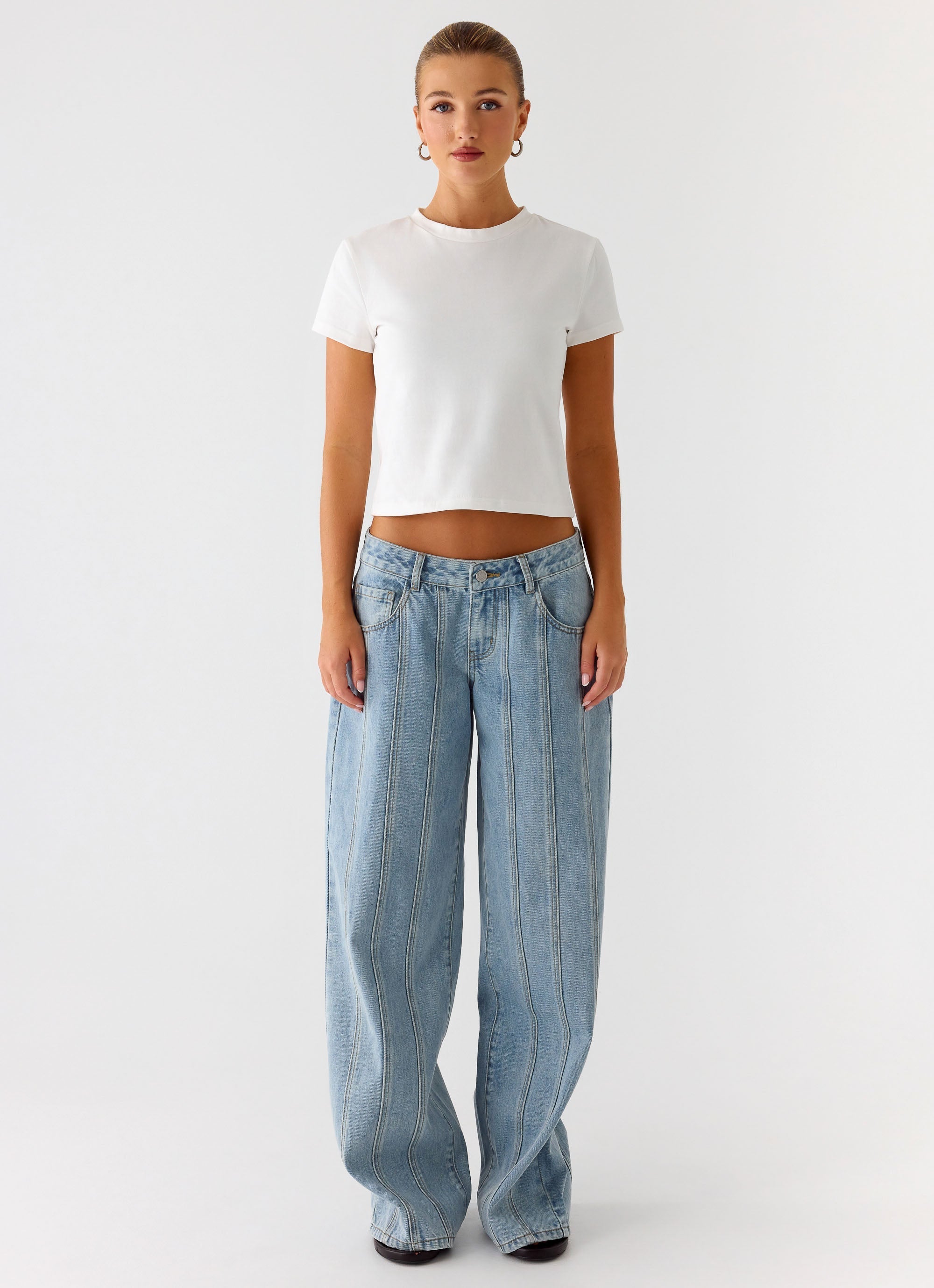 Lamont Collection | Fitted Baby Tee with Cap Sleeves | Chic Cotton Top for Everyday Versatility 1