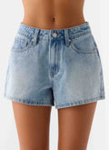 Owen Collection | Women's Denim Shorts with A-Line Fit & Mid-Low Rise | Effortless Style for Casual Days 0