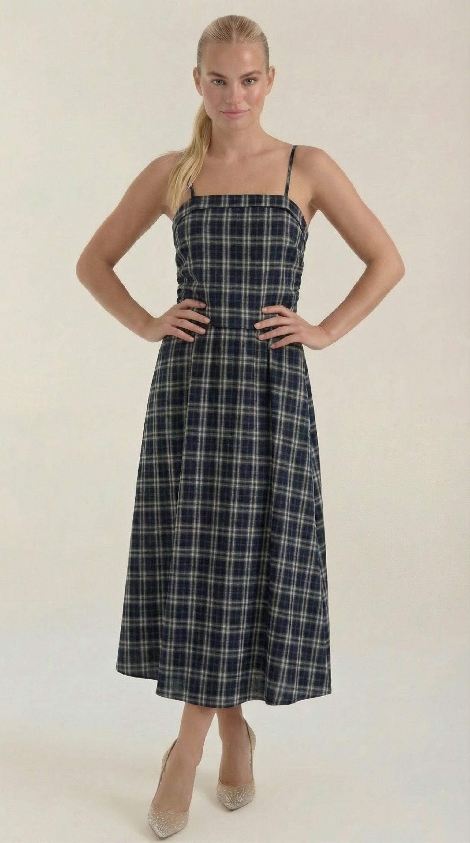 Ronda Collection | Women's Summer Dress with Square Neckline & Adjustable Straps | Flattering Midi Fit for Effortless Style 5